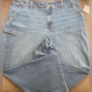 NWT Women’s Falls Creek Porkchop Pocket Wide Leg Jeans Size 22 ~ Blue